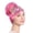 Hot Pink, variant on Hijab Undercap For Women Soft Leaf Print Hijab Caps Stretch Muslim Turban Hat Soft Chemo Headscarf Cap India Hijab Head Wrap Army Green