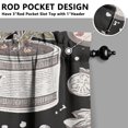 thumbnail image 3 of Vintage Kitchen Food Cooking Chef Tier Cafe Curtains for Bathroom Living RV Rod Pocket Window Drapes 36 Inch 2 Panels Set 28"x36" 2 Panels Window Treatment Tiers, 3 of 4