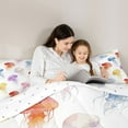 thumbnail image 5 of Feelyou Colorful Jellyfish Kid Queen Comforter Set, Sea Animal Bedding Comforter Set, 3pcs, 5 of 8