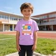 thumbnail image 5 of Bnwani Girls Shirts Crew Neck Fashion Shirts for Boys Short Sleeve Tee Purple Sizes 3-9, 5 of 9