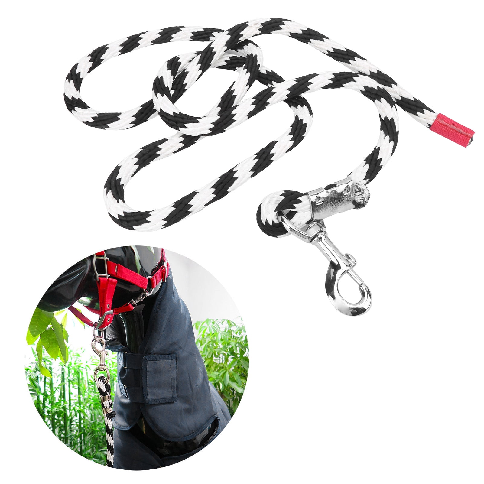 Horse Rope, Tangledfree Equestrian Simple Headstall With Thicker Alloy Hooks For Traction For