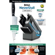 Ninja NeverDull Essential 14-Piece Knife System with Built-In Sharpener, Stain & Rust Resistant, K12014, Black