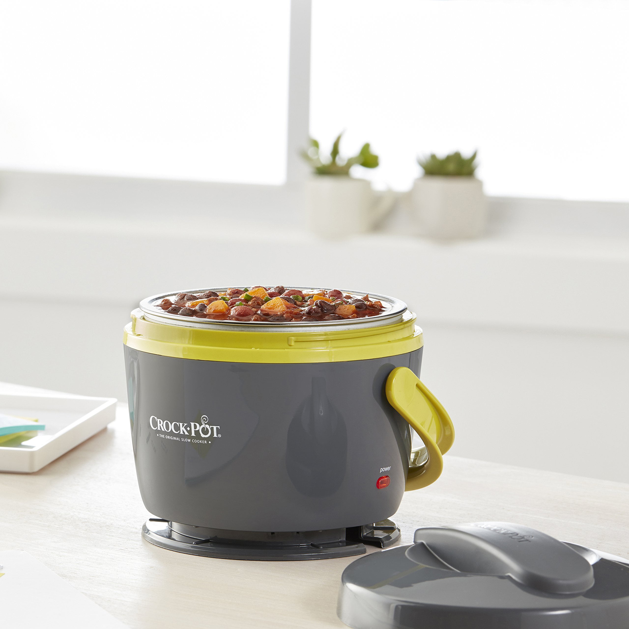 Lunch Crock Food Warmer Grey/Lime SCCPLC200-GY - Best Buy