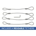 thumbnail image 2 of Universal CableTether - TetherClamp (4 Pack) - Heavy Duty, Reusable, Adjustable, Cable Tether, 2 of 4