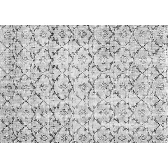 Ahgly Company Indoor Rectangle Abstract Gray Contemporary Area Rugs, 3' x 5'