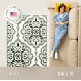 thumbnail image 4 of Maples Rugs Vivian Transitional Medallion Grey Non Slip Indoor Area Rug, 3'4 x 5', 4 of 9