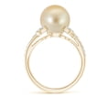 thumbnail image 2 of ANGARA Golden South Sea Cultured Pearl and Leaf Ring with Diamonds in 14K Yellow Gold for Women | June Birthstone, Birthday, Anniversary, Jewelry Gift for Women | Pearl Ring, 2 of 8