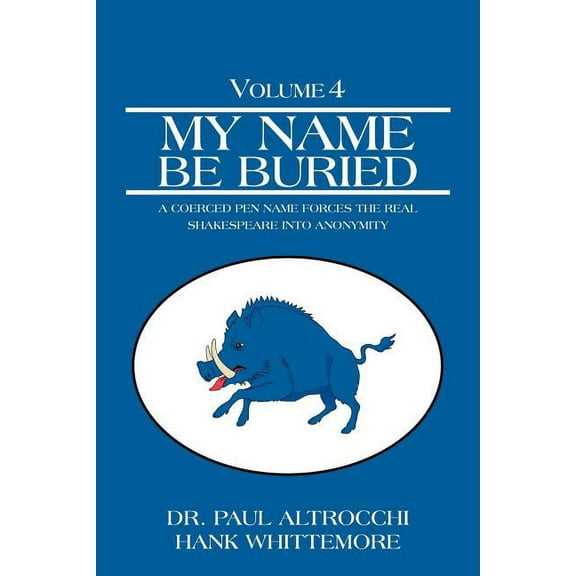 My Name Be Buried : A Coerced Pen Name Forces the Real Shakespeare into Anonymity
