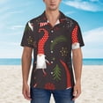 thumbnail image 4 of Bixox Men's Hawaiian Shirts Men's Cute Christmas Gnomes Print Short-Sleeve Shirt-3X-Large, 4 of 8