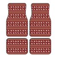 thumbnail image 1 of Honeii Elephant Print Car Foot Mat Four-Piece Set - Front & Rear Universal Car Floor Mats for SUVs, Trucks, Sedans, 1 of 7