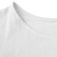 thumbnail image 3 of Women's Cotton Linen Dress Crew Neck Loose Ruffled Sleeveless Tank Sundress Summer Casual Vacation Wear (M, White), 3 of 8