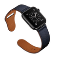 thumbnail image 2 of Lilvigor Compatible with iWatch Band 44mm 42mm 40mm 38mm, Genuine Leather Replacement Band Strap Compatible with Apple Watch SE Series 6 5 4 3 2 1, 2 of 6