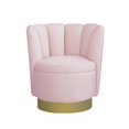thumbnail image 3 of Ellis Chaise d'Appoint Pivotante en Velours Rose, 3 of 5