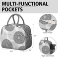 thumbnail image 6 of Lunch Bag Lunch Box for Women Reusable Insulated Lunch Cooler Bags,Large Capacity for Work Travel Picnic,Water-Resistant Floral Burst Style Lunch Tote Bag Gifts for Woman Mom Grey, 6 of 6