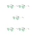 thumbnail image 2 of Gafas de sol Jumpingount en forma de corazón PVC lente Tac accesorio de moda color verde, 2 of 6