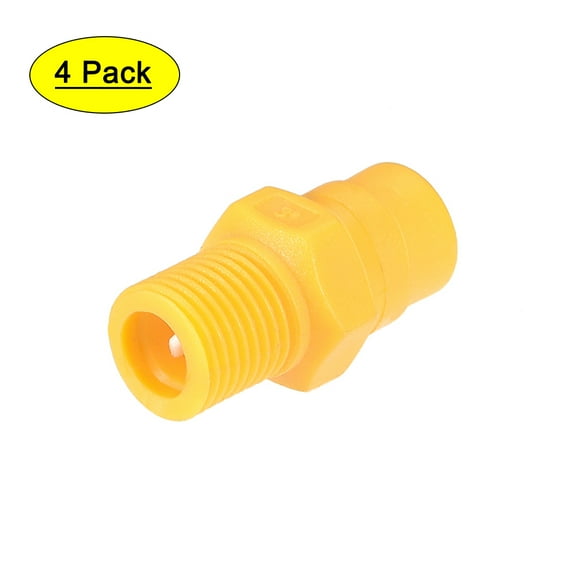 Uxcell 1/8BSPT Full Cone Spray Tip Wide Angle Nozzle Plastic PP Orange 4 Pack