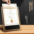 thumbnail image 2 of Certificado de honor de cristal A4 Marco de fotos Escritorio Colgante de pared Autorización Licencia comercial transparente Venta al por mayor, 2 of 4