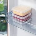 thumbnail image 5 of Cheese Container,Sliced Cheese Container for Fridge,Butter Block Cheese slicer Holder with Lids,Airtight Plastic Storage Box for Fridge Cheeses Keeper Cream Block Shredded Storage Box Saver(Clear), 5 of 6