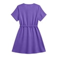 thumbnail image 5 of Bxsruta Womens Summer Dress Casual Short Sleeve V Neck Wrap Mini Dress for Vacation Beach, 5 of 7