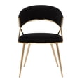 thumbnail image 4 of LumiSource Jie Glam Dining Chairs, Black/Gold, Set Of 2 Chairs, 4 of 7