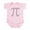 Petal Pink, variant on CafePress - Digits Of Pi Infant Bodysuit - Baby Light Bodysuit, Size Newborn - 24 Months