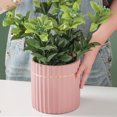 thumbnail image 4 of Wosthever Maceta de cerámica elegante, materiales innovadores de flores y hierbas, maceta de plantas suculentas de cerámica Jardín y Patio rosa 12CM * 12CM, 4 of 6