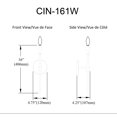 thumbnail image 2 of Cinthia 1 Light Wall Sconce - Matte Black, 2 of 2