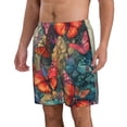 thumbnail image 2 of Fuzoiu Butterflies On Rocky Cliff Print Men's Beach Shorts,Men's Swim Trunks,Quick Dry Board Shorts with Pockets,Men's Bathing Suits for Surfing, Running, and Casual Wear-Large, 2 of 6