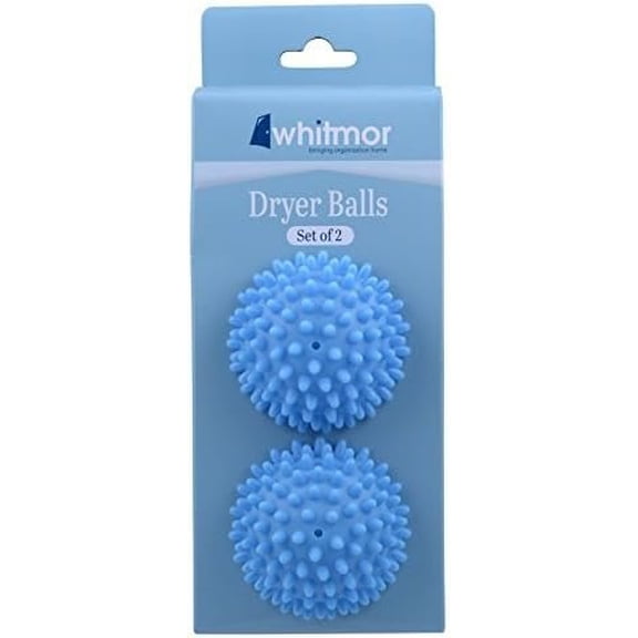 Whitmor Dryer Balls Spikeball for Dryer - Reusable Laundry Aid - 2 Pack, 3" Multicolor