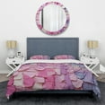 thumbnail image 3 of Designart "Dynamic Paint in Pink and Purple" Abstract Geometric Bedding Covert Set - Abstract Pink Modern Bed Set With 2 Shams, 3 of 6