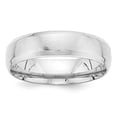 thumbnail image 3 of 14K White Gold Standard Comfort Fit Fancy Band Ring Size 9, 3 of 5