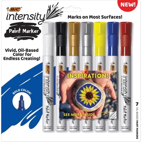 BIC Intensity Paint Marker, Medium Point, Assorted Colors, 7 Count