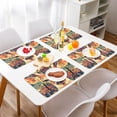 thumbnail image 2 of Wobogo Deer Muzzle Placemats Coasters Set of 2 Heat-resistant Non-slip Easy to Clean Square Dinner Plate Mat, 2 of 8