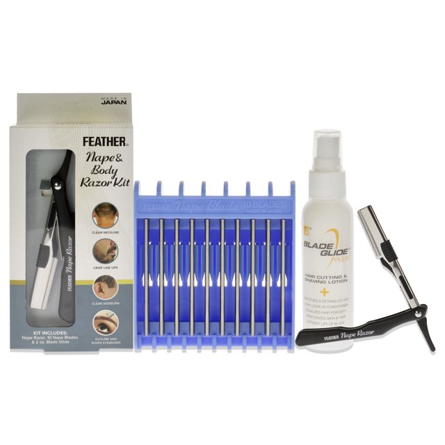Afeitadora para nuca y cuerpo Jatai 1 pieza 10 hojas 2 oz Deslizamiento de cuchillas 3 Pc