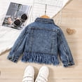 thumbnail image 2 of Esaierr Toddler Baby Girl Denim Jacket Long-Sleeved Tops Jacket Hundreds of Tops for 24M-6T, 2 of 4