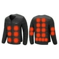 thumbnail image 2 of Veste pour Hommes, Couleur Unie Décontractée Manches Longues Col en V Chauffage Intelligent Chaud, 2 of 9
