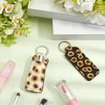 thumbnail image 3 of 2Pcs Sunflower Lip Balm Holder Keychain Chapstick Pouch Floral Flower Colorful Rectangle Neoprene Rubber Lip Gloss Clip Lipstick Case Sleeve Holders for Women Travel Makeup Storage Bag diy, 3 of 9