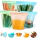 thumbnail image 1 of Bolsas reutilizables de silicona para almacenamiento de alimentos, contenedores con cremallera a prueba de fugas, bolsas para sándwich reutilizables, no tóxicas, sin BPA, aptas para lavavajillas,, 1 of 8