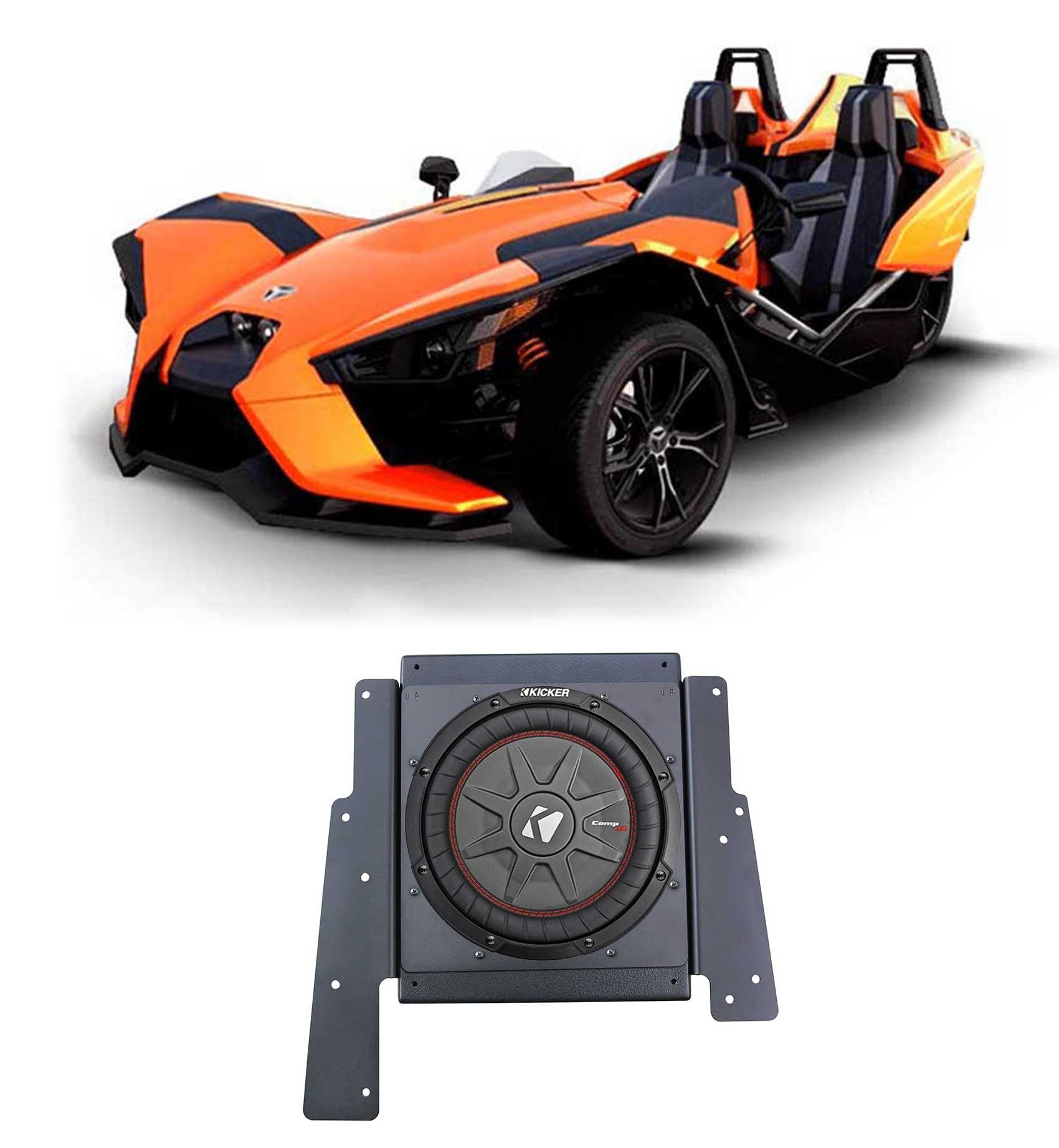 Behind Driver or Passenger Seat Kicker Subwoofer for Polaris Slingshot
