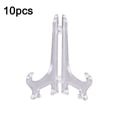 thumbnail image 1 of Youkk 10pcs Clear Plastic Easels Plate Holders Display Dish Rack Picture Frame Photo Book Pedestal Stand, 1 of 8