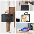 thumbnail image 5 of For Xiaomi Redmi Pad 2 11 inch 2025, 360 Rotating Shockproof Cover with Stand, Handle, Shoulder Strap, Black, 5 of 7