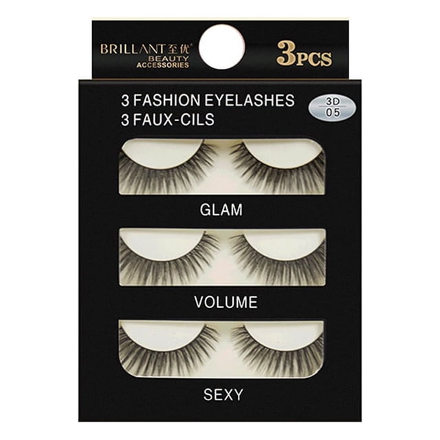 3 pares de pestañas postizas largas 3D, maquillaje, pestañas negras gruesas y naturales