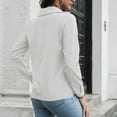 thumbnail image 3 of BLVB Long Sleeve Shirts for Women Lapel Collar Casual Work Office Blouses Solid Color Loose Basic Tee Tops Tunics, 3 of 6