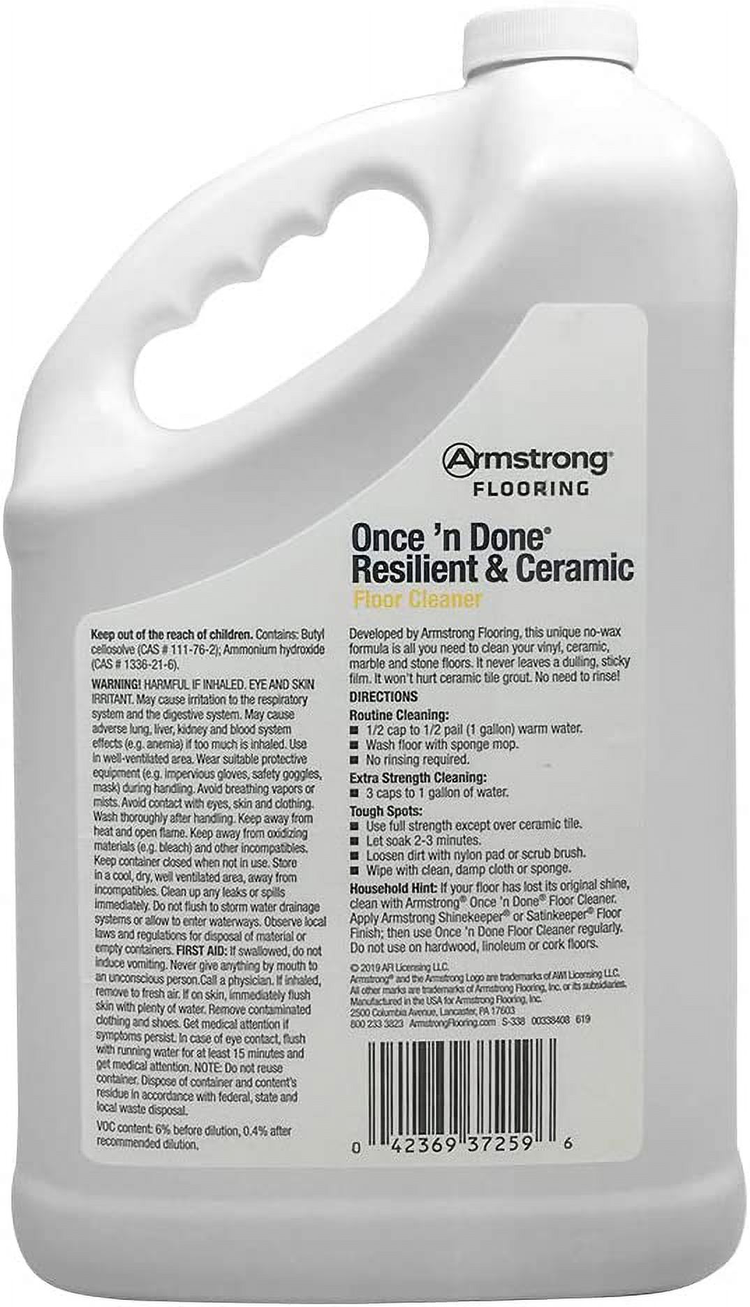 Armstrong Once 'N Done 1 gal. Resilient & Ceramic Floor Cleaner Concentrate Clean Fresh - image 3 of 3
