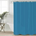 thumbnail image 5 of Blue Shower Curtain, 72" x 72", Solid Color Waterproof Bathroom Curtain Washable Shower Curtain Set with 12 Hooks, 5 of 6