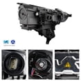 thumbnail image 2 of AKKON - Fits 2018-2021 GMC Terrain LED Tube Running Side Marker [HID/Xenon Type] Projector Chrome Headlights Left+Right, 2 of 7