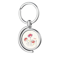 thumbnail image 1 of Planta decoracion pintura flores de amapola Rotating keychain Metal Keyring Holder, 1 of 2