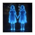 thumbnail image 2 of QIPOPIQ Halloween Hand In Hand Little Girl Glass Cabinet Kitchen Home Decoration Wall Sticker Sticker, 2 of 10