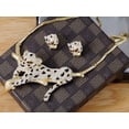 thumbnail image 2 of Women Swarovski Crystal Elements Black Gold Cheetah Leopard Magical Earring Necklace Set, 2 of 5