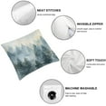 thumbnail image 6 of Acheng  Throw Pillow Cover Watercolor Foggy Tree Misty Mountain Wild Outdoor Landscape Nature Decor Lumbar Pillow Case Cushion for Sofa Couch Bed,Set of 2 White (Two Sides Print) 12x12in, 6 of 7
